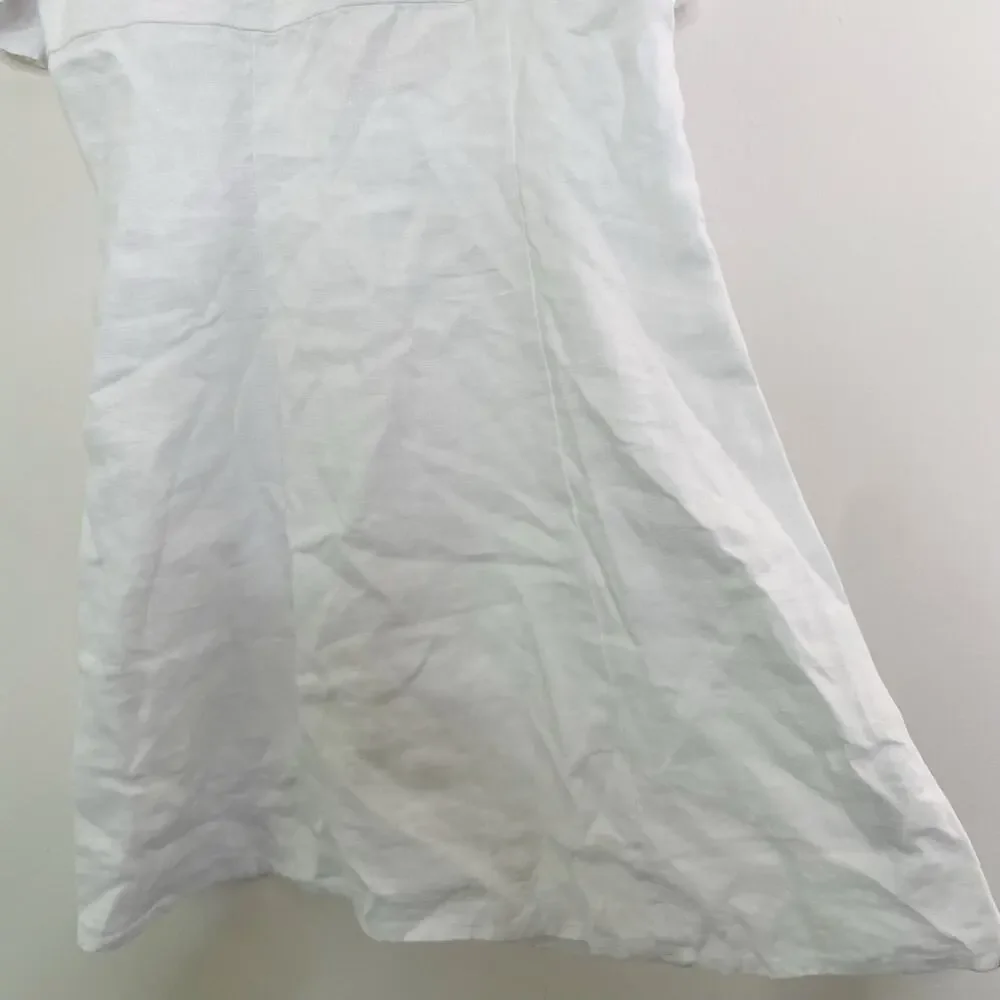 NWT Madewell Square-Neck Mini Dress in‎ 100% Linen Size 6 White Sundress NP764 - Picture 5 of 9